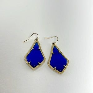 Royal Blue and gold KENDRA SCOTT earrings AUTHENTIC